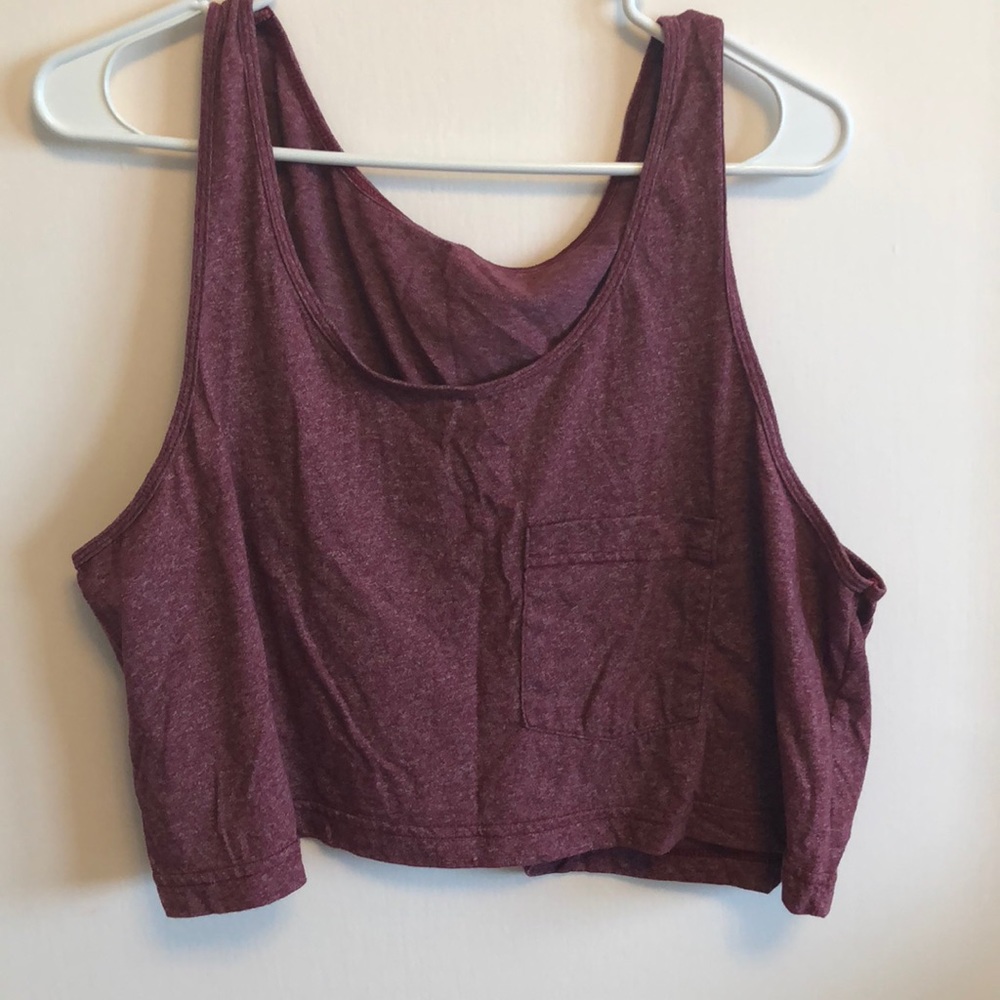 Maroon American apparel pocket tank